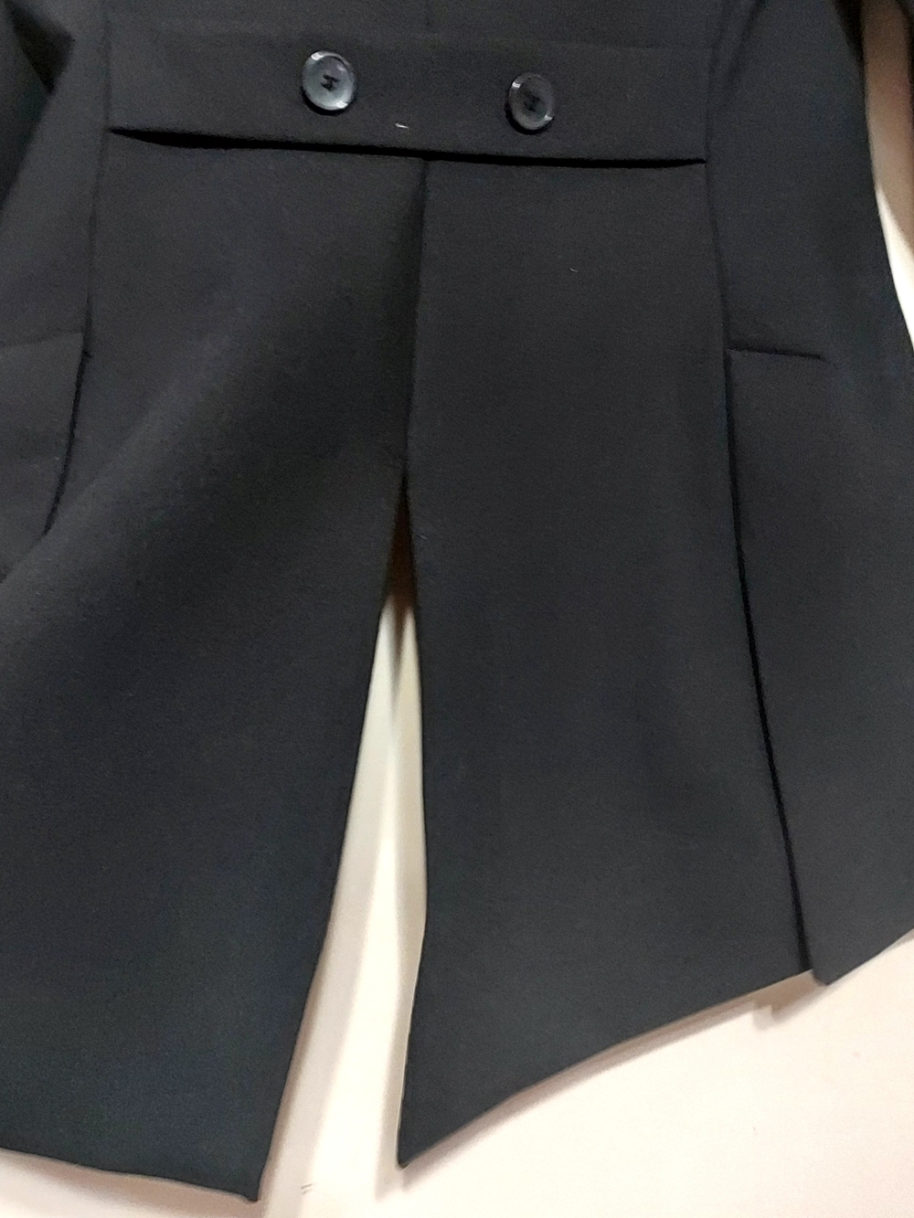 Zara zw Collection Asymmetric  Black  Double-Breasted Blazer Sz-L - Picture 11 of 13